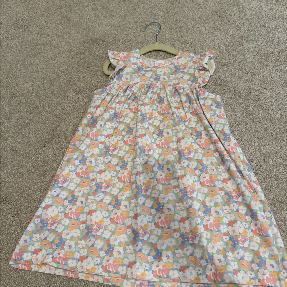 Stitchy Fish Floral Sleeveless Dress 4T